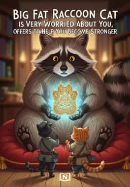 Big Fat Raccoon Cat is Very Worried About You, Offers to Help You Become Stronger